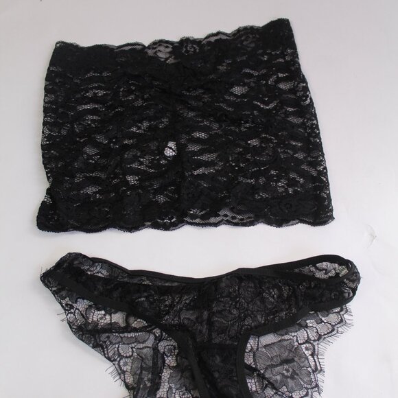 Other - Black Lace Lingerie Block Top w/Underwear New in Bag - Sizes Vary
